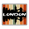 London England Skyline Silhouette Travel Souvenir