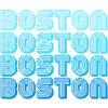 Boston Repeat Pattern Blue Gradient