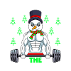 Ugly Christmas Bodybuilder Snowman