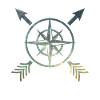 Compass with arrows
