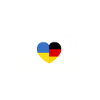 Ukraine Germany Flag Two Countries
