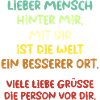Lieber Mensch hinter mir