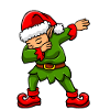 Dabbing Elf Christmas Elf