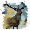 Cerf abstrait