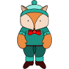 Cute green fox