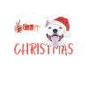 Bull Terrier Merry Christmas