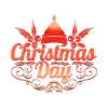Christmas Day Logo Mistletoe Christmas