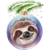 Christmas Cute Sloth Snow