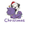 Noël Hippopotames Dalmatiens Joyeux Noël