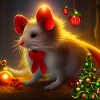 Cute little Christmas mouse