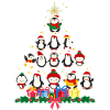 Pinguin-Weihnachten. Weihnachtsgeschenk