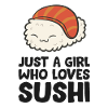 Cibo giapponese Kawaii Sushi Solo una ragazza che