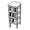 Bookcase Furniture Cartoon Symbol