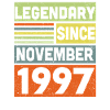 25 Years Old Legendary Since November 1997 25th