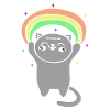 Katzen Regenbogen Weihnachtsoutfit
