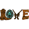 Love Liebe Western Revolver Cowboy
