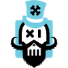 Bearded skull blue