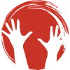 Hands Silhouette Red Circle