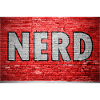 Nerd Graffiti on Brick Wall