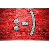 Smiley brick wall graffiti :-)