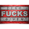 Zero Fucks Given Ziegelsteinmauer Graffiti