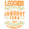 1984 January Birthday Legend