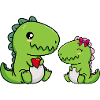 Big Brother Dino Siblings Little Sister