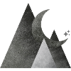 Moon and Mountains Geometric