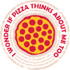 pizza thinks about me