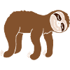 Design hanging reclining sloth
