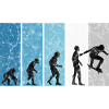 Skateboarder Skateboard Skater Evolution Skateing