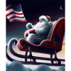 American Christmas Santa Claus with