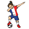 Dabbing Footballeuse Filles France Football