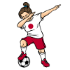 Dabbing Footballeuse Filles Japon Soccer