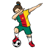 Dabbing Fußballspieler Mädchen Kamerun Fußball