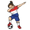 Dabbing Footballeuse Filles Pays-Bas Football