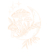 Pilze im Mondschein - Lineart