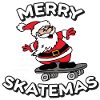 Merry Skatemas | Skateboard Christmas Print