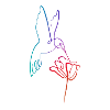 Hummingbird lining art