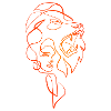 Lion one line art
