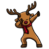 Dabbing Santa Reindeer