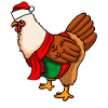 Chicken with Christmas Sweater