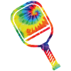 Pickleball Paddle Tie Dye Retro