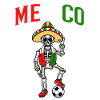 Skeleton Boy Men Mexique Footballeur