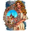 Rostock Illustration Woman with Mirror