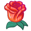 Red Plant Flower Rose Glitter