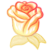 Golden Plant Flower Rose Glitter