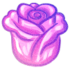 Purple Flower Rose Glitter Flower
