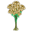Golden Plant Roses Symbol