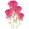 Red Flowers Flower Rose Glitter